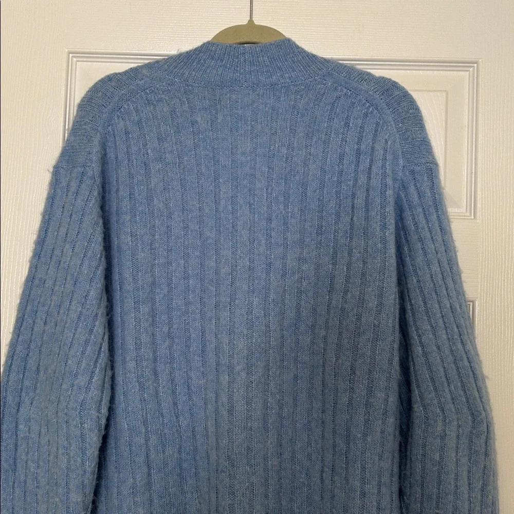 Helmut Lang Distressed Wool & Alpaca Blend Cardigan